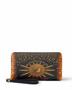 "Me levanto con el sol y llevo el fuego" ver.2 Long Wallet - front view | Paleta Bags