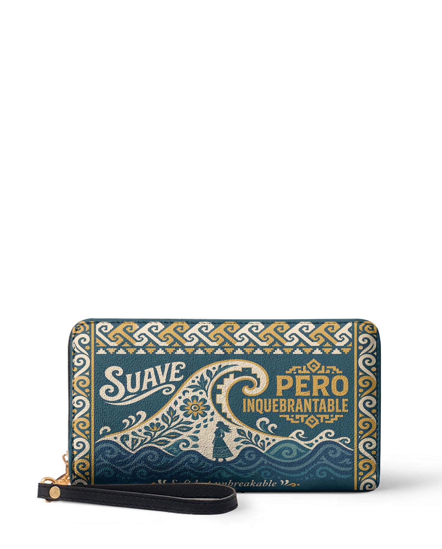 "Suave pero inquebrantable" ver.3 Long Wallet - front view | Paleta Bags