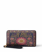 "Se amó hasta florecer" ver.4 Long Wallet - front view | Paleta Bags