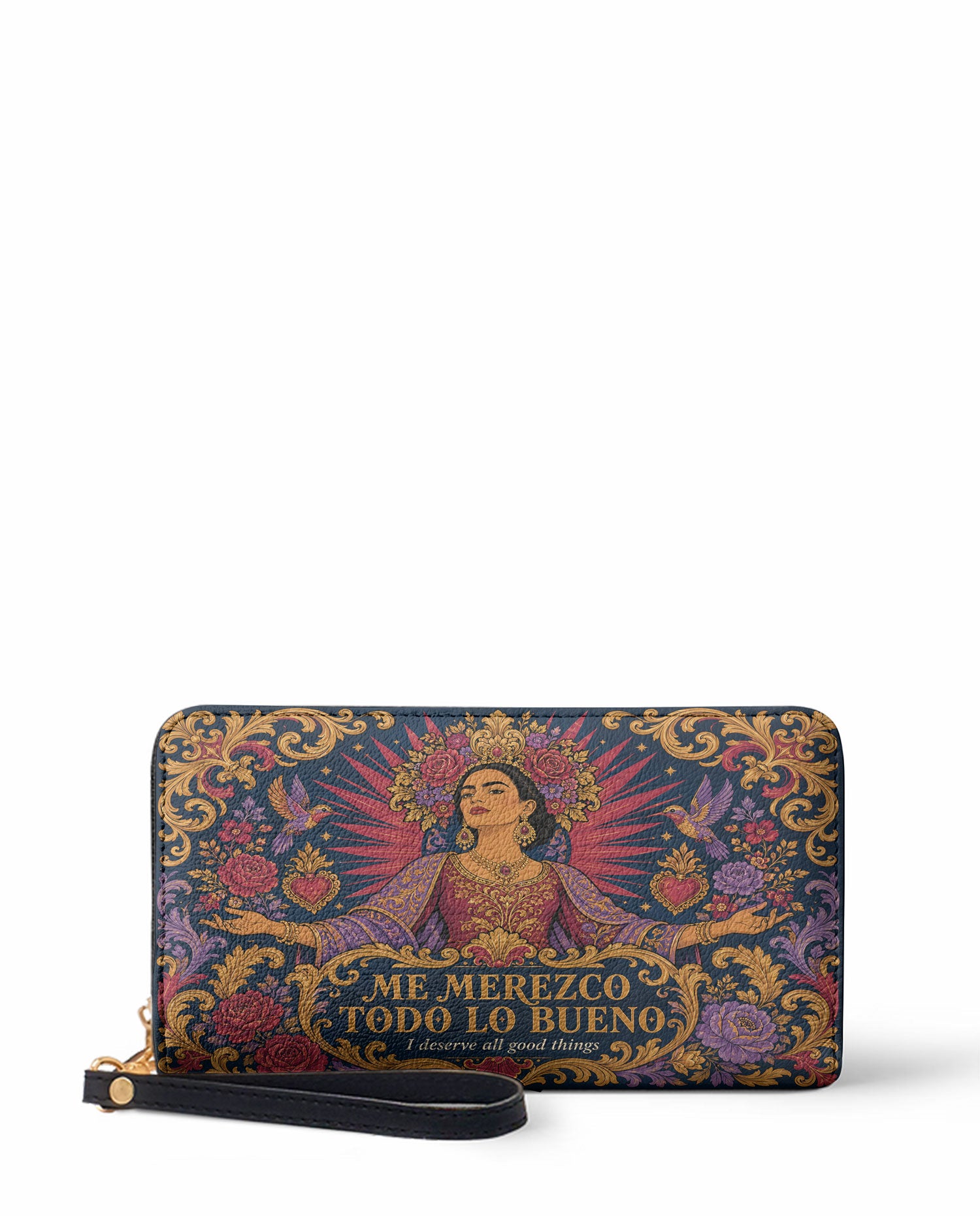 "Me merezco todo lo bueno" ver.2 Long Wallet - front view | Paleta Bags