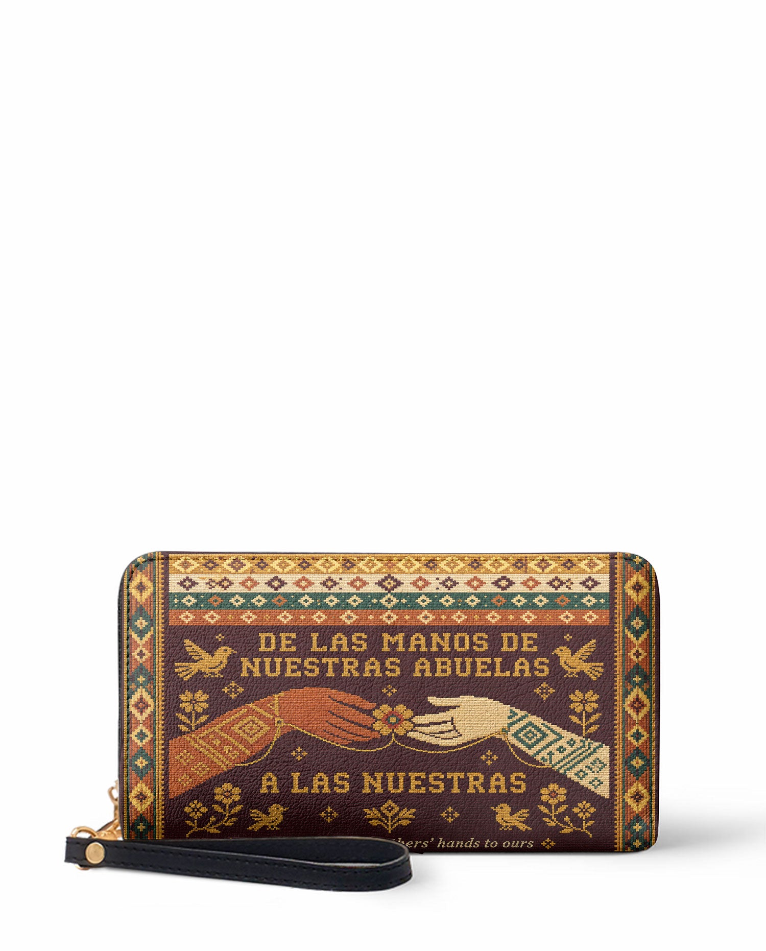 "De las manos de nuestras abuelas a las nuestras" ver.3 Long Wallet - front view | Paleta Bags