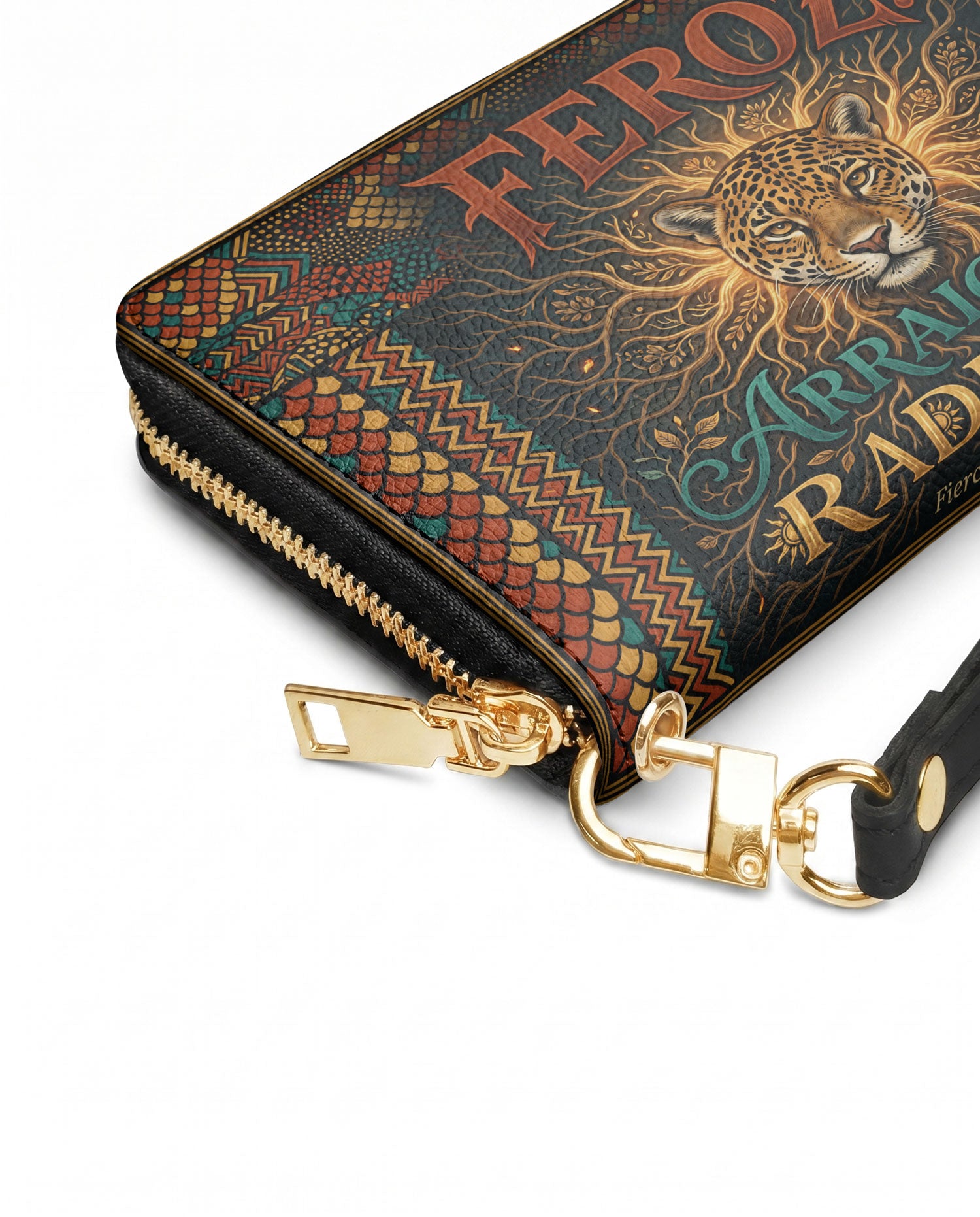 "Feroz. Arraigada. Radiante" ver.6 Long Wallet - side view | Paleta Bags