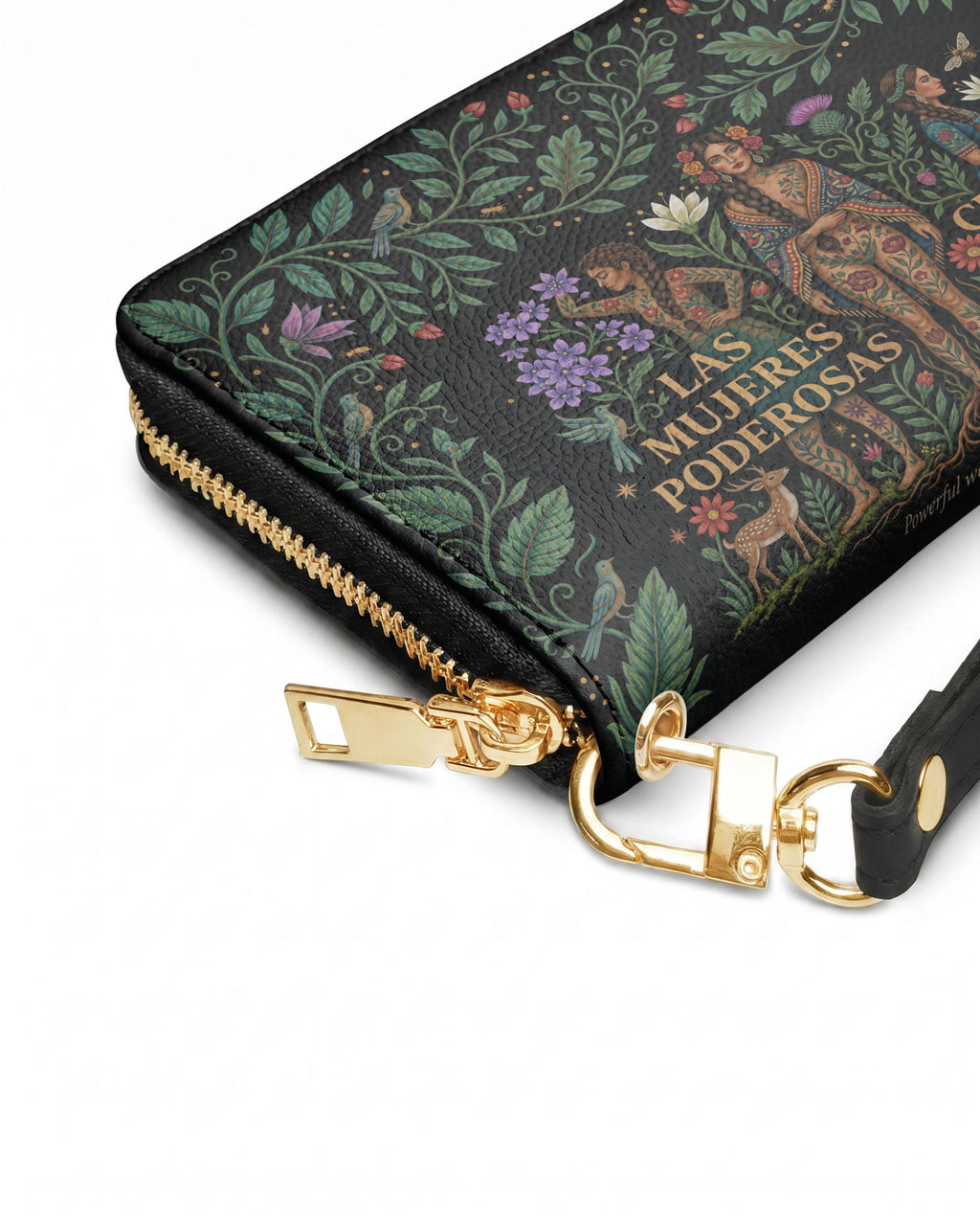 "Las mujeres poderosas crecen en jardines salvajes" ver.1 Long Wallet - side view | Paleta Bags