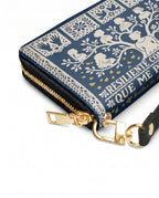 "Resiliente como las mujeres que me precedieron" ver.2 Long Wallet - side view | Paleta Bags