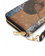 "Mi Raíz es Oro" ver.1 Long Wallet - side view | Paleta Bags