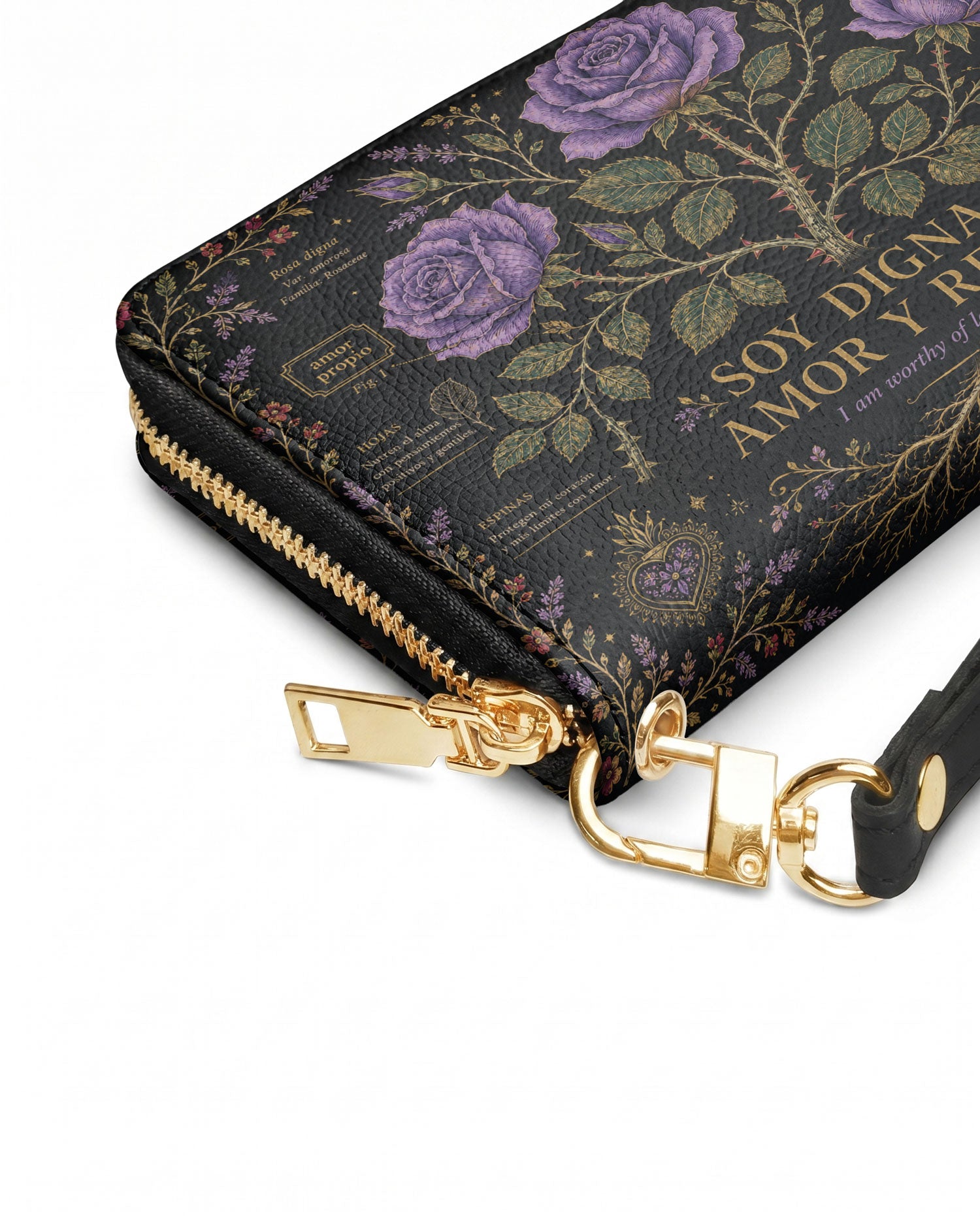 "Otomi Wild Embroidery" ver.4 Long Wallet - side view | Paleta Bags