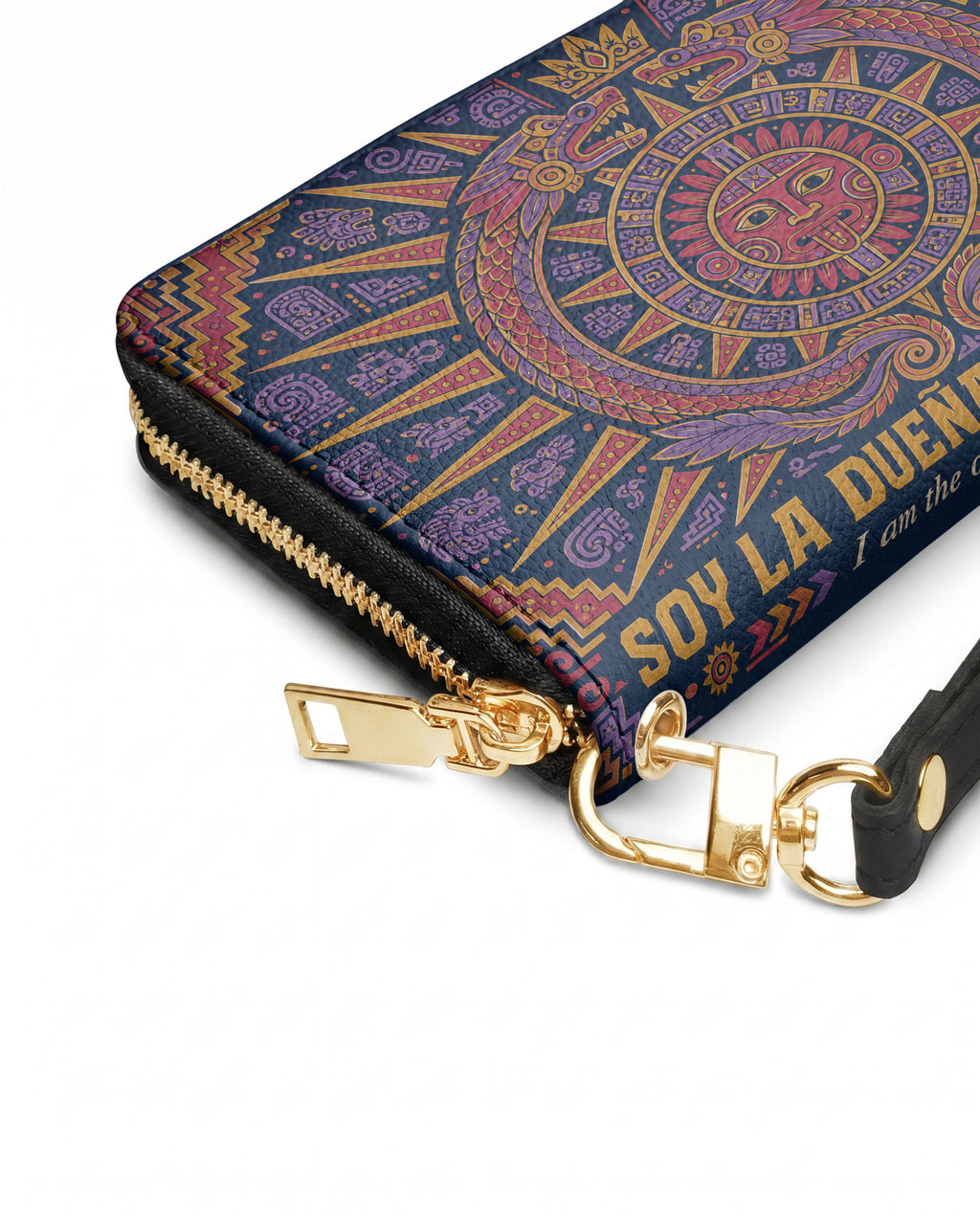 "Soy la dueña de mi destino" ver.1 Long Wallet - side view | Paleta Bags
