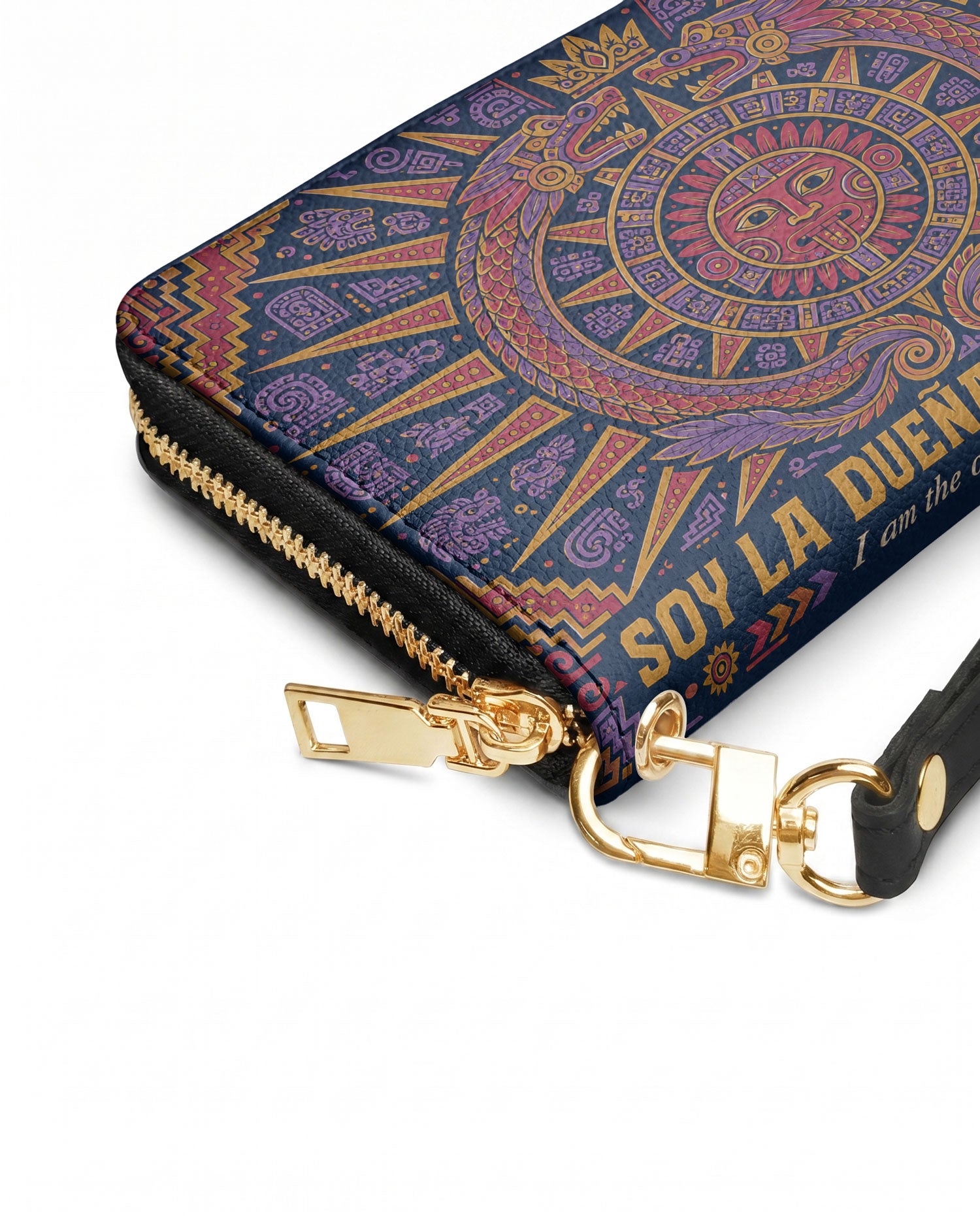 "Soy la dueña de mi destino" ver.1 Long Wallet - side view | Paleta Bags