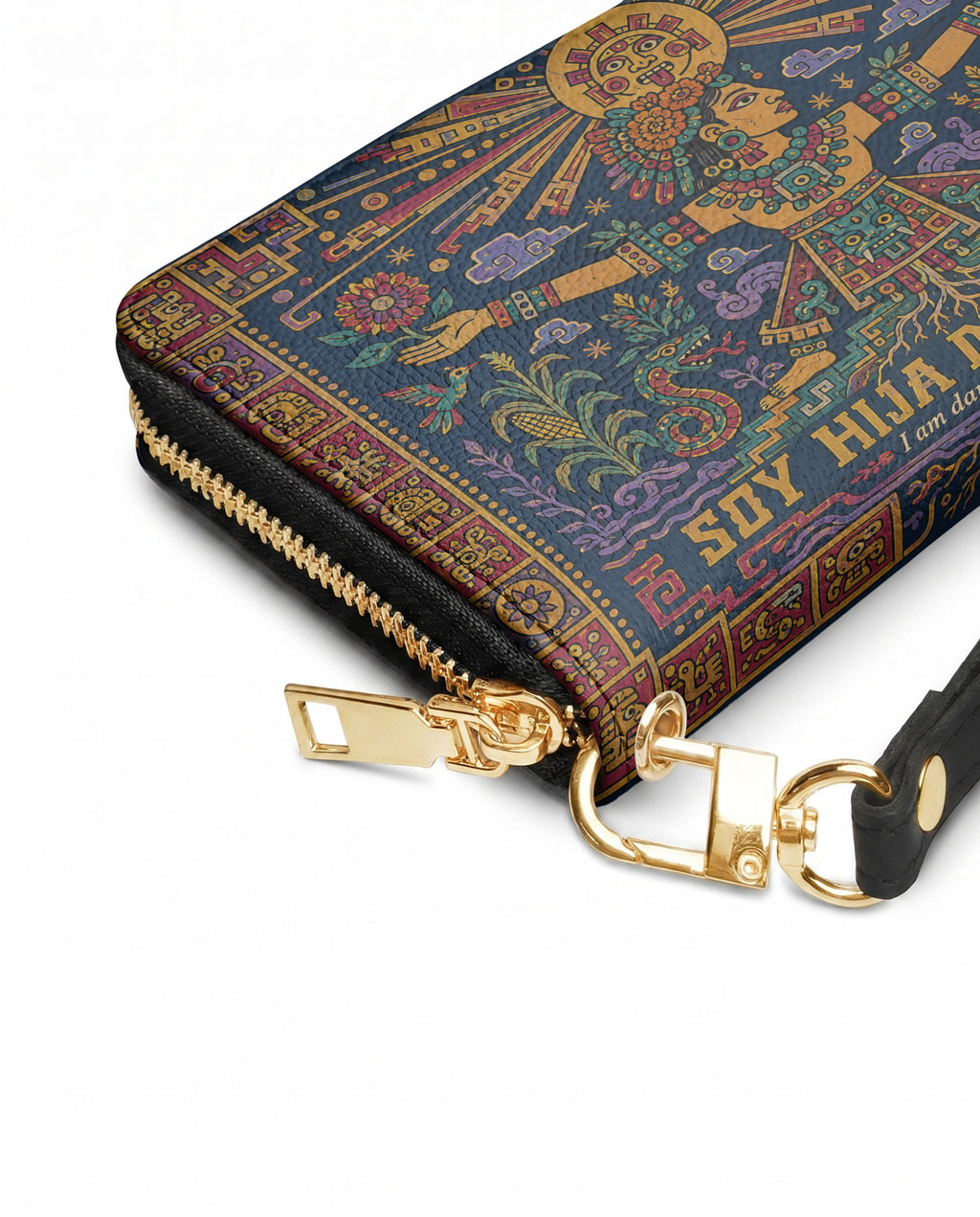 "Soy hija de la tierra" ver.2 Long Wallet - side view | Paleta Bags