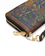 "Soy hija de la tierra" ver.2 Long Wallet - side view | Paleta Bags