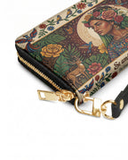 "Se amó hasta florecer" ver.8 Long Wallet - side view | Paleta Bags