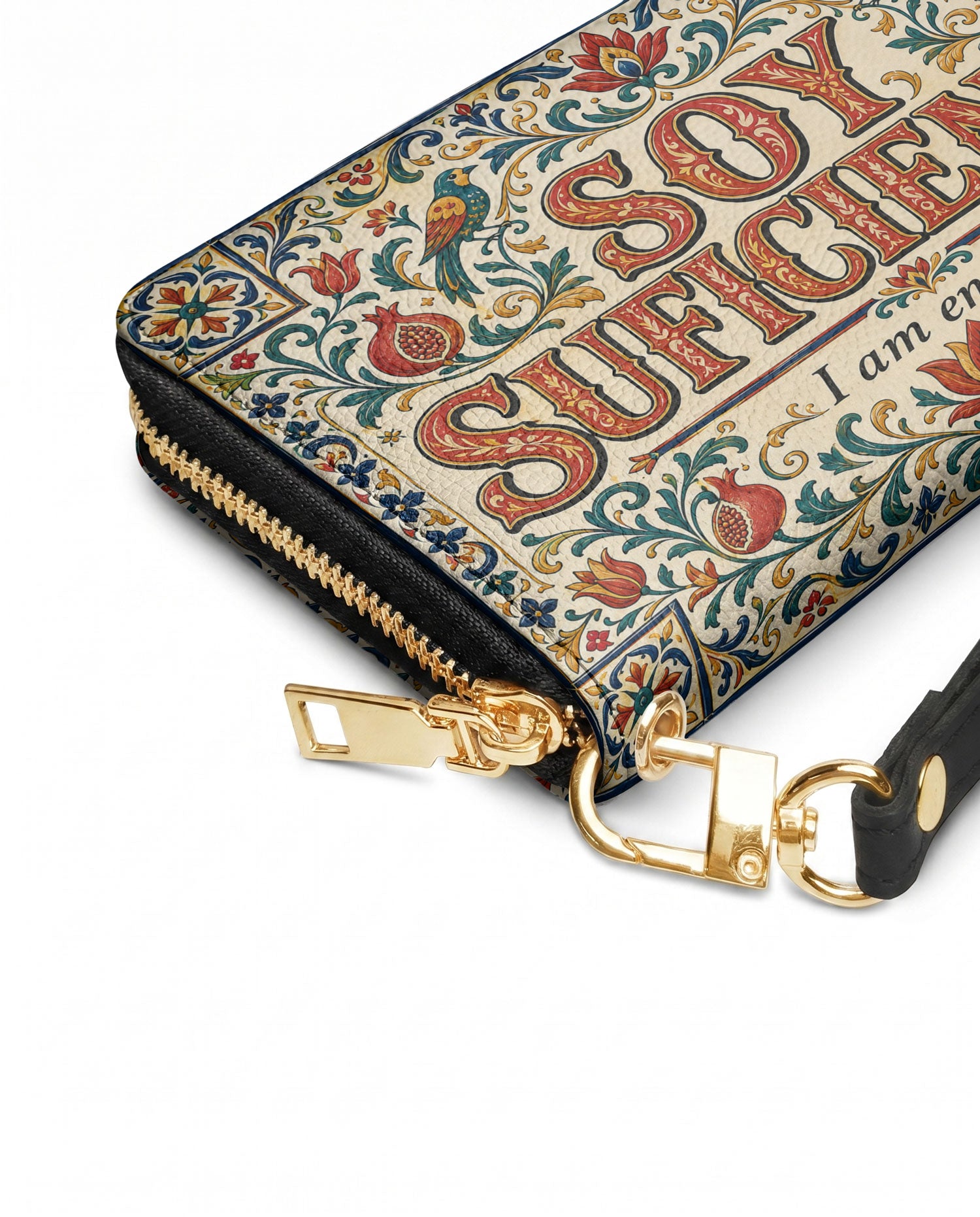 "Soy suficiente, tal y como soy" ver.1 Long Wallet - side view | Paleta Bags