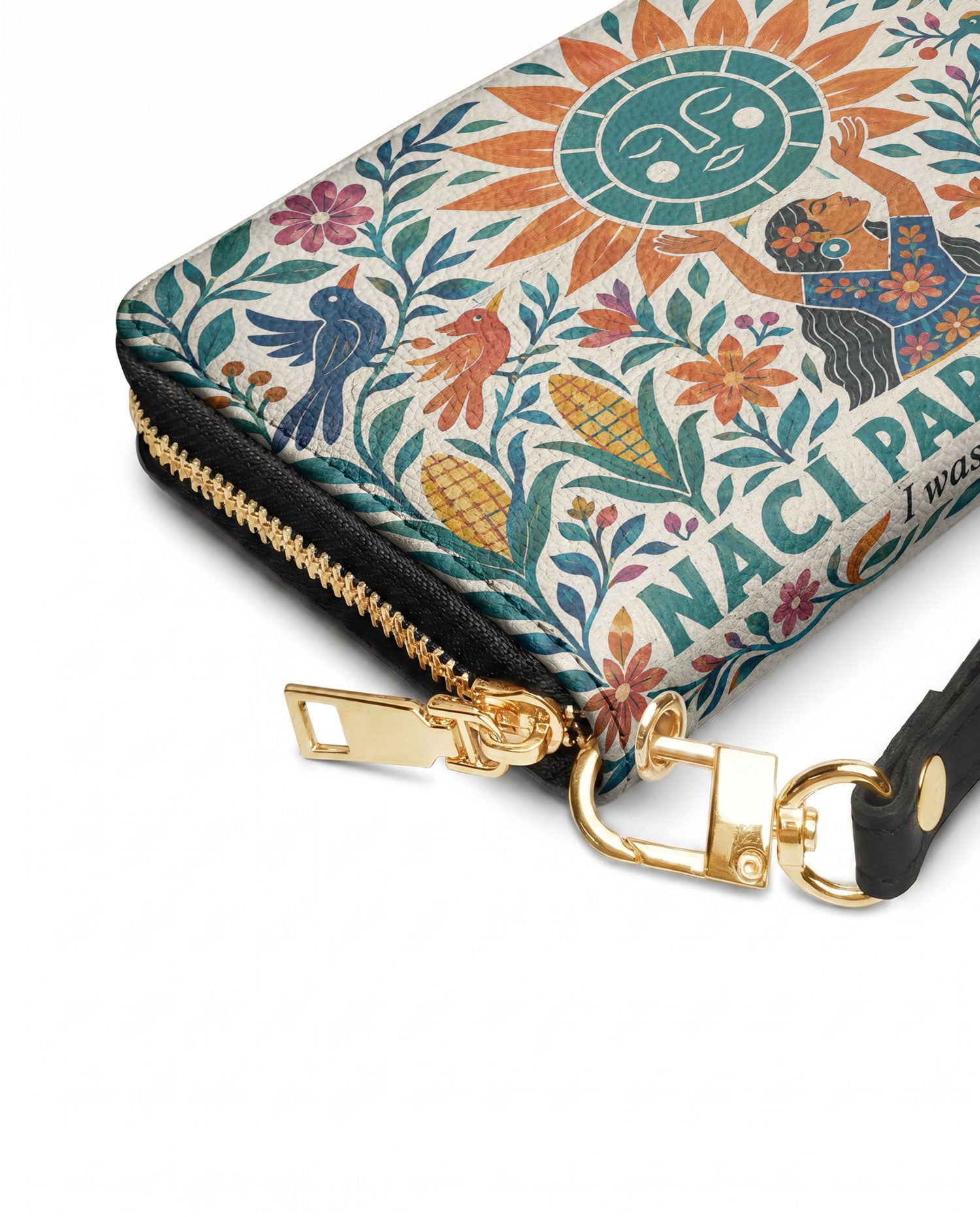"Nací para brillar" ver.2 Long Wallet - side view | Paleta Bags