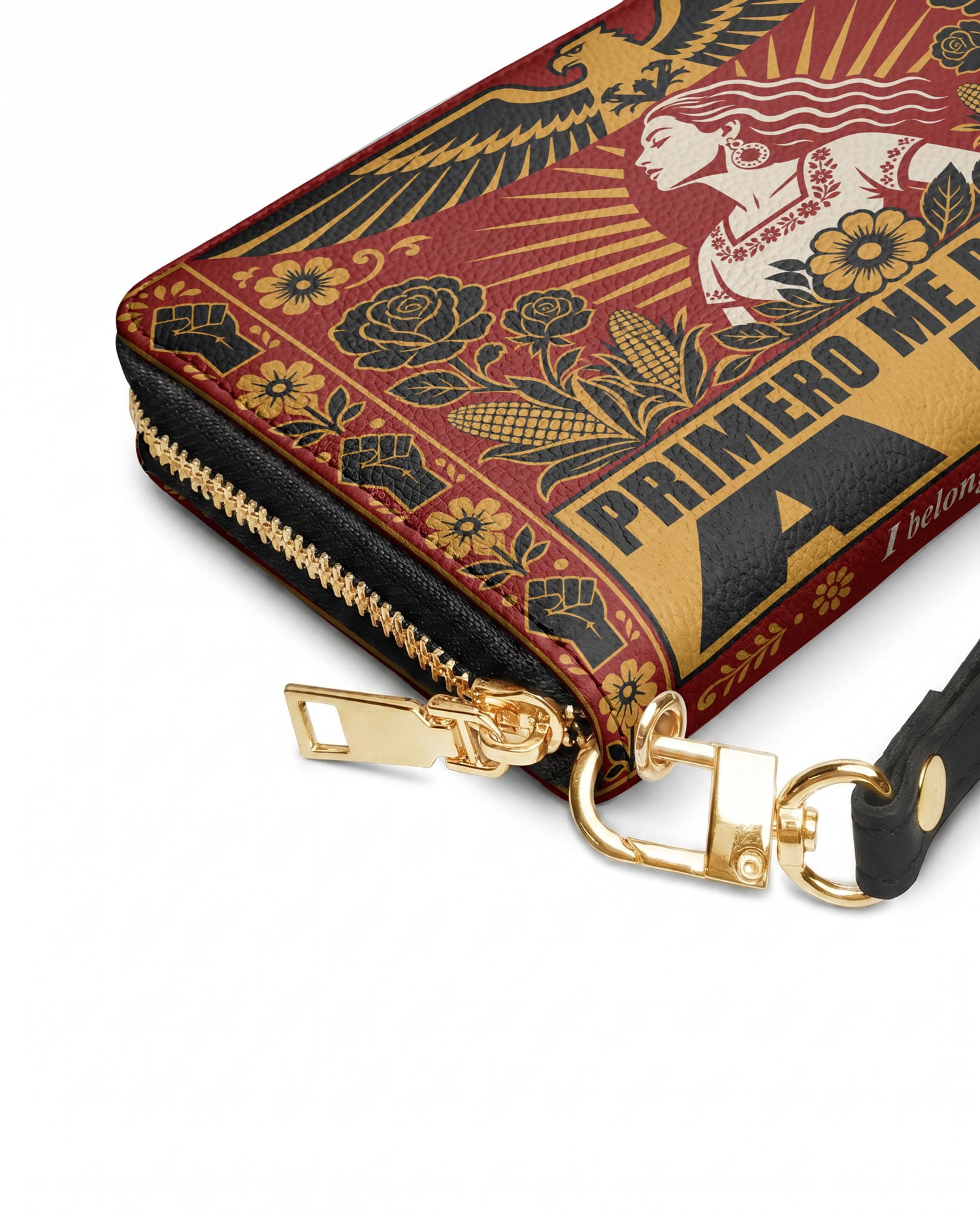 "Primero me pertenezco a mí" ver.3 Long Wallet - side view | Paleta Bags
