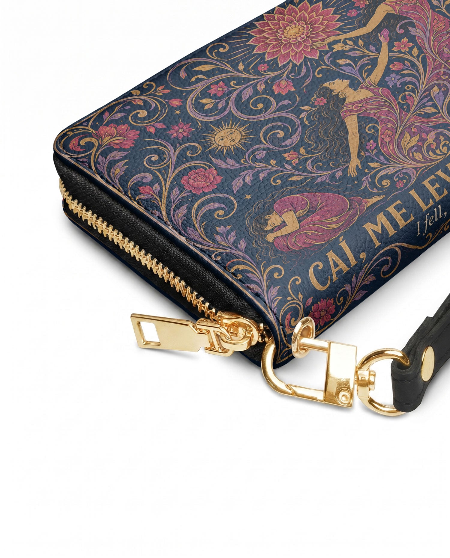 "Caí, me levanté, florecí" ver.5 Long Wallet - side view | Paleta Bags