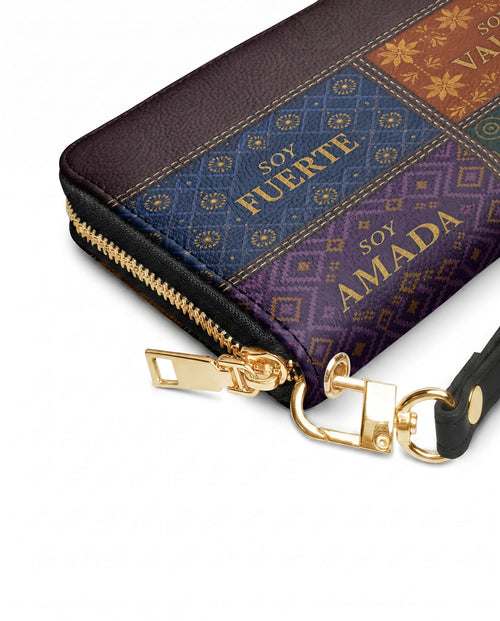 "LAS CUATRO VERDADES" ver.1 Long Wallet - side view | Paleta Bags