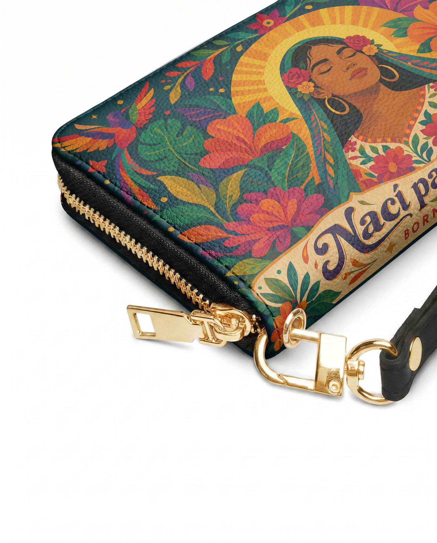 "Nací para brillar" ver.4 Long Wallet - side view | Paleta Bags
