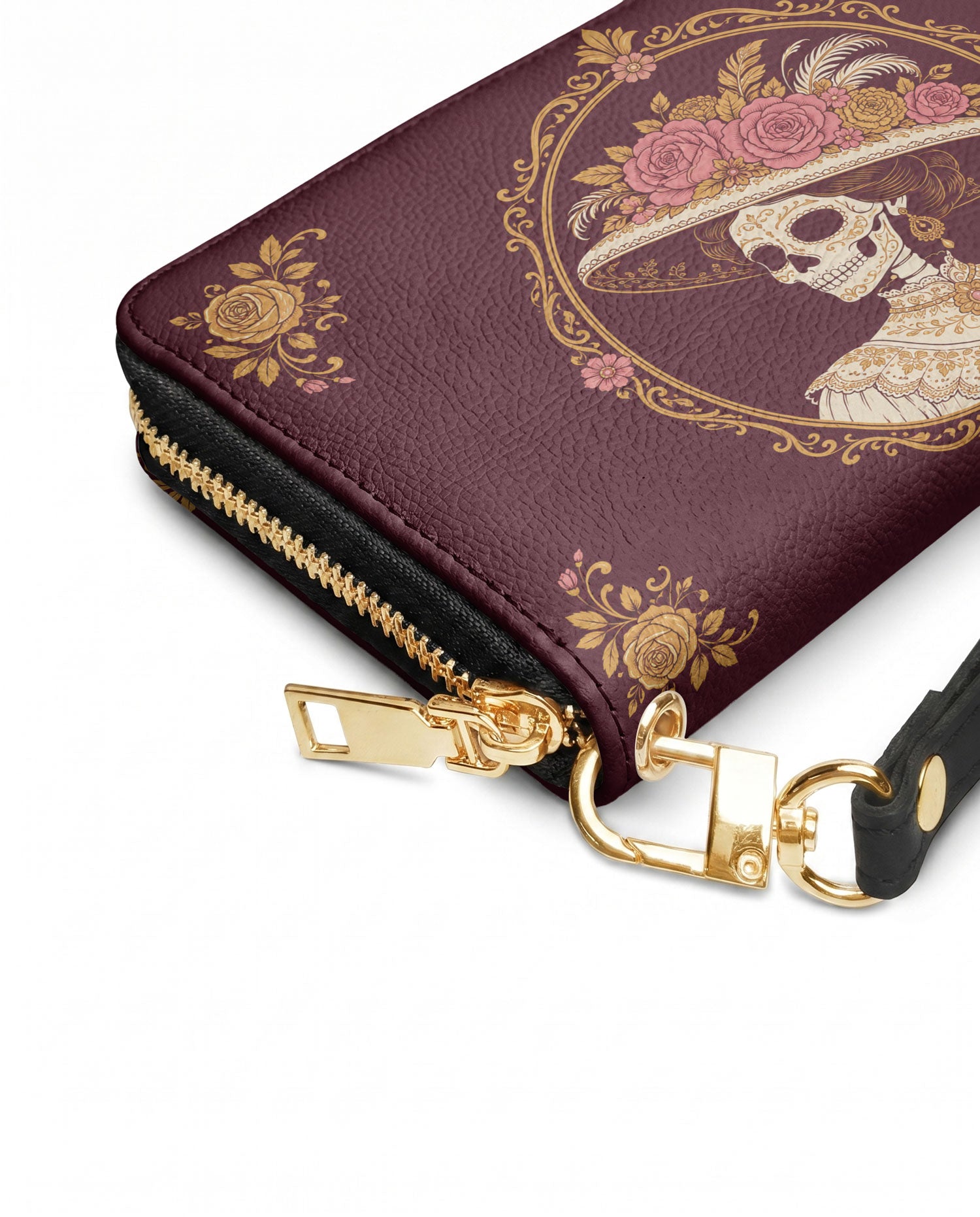 "CALAVERA" Long Wallet - side view | Paleta Bags