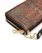 "Usa tus raíces con orgullo" ver.1 Long Wallet - side view | Paleta Bags