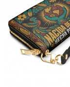 "Nacida de la tierra, hecha para el mundo" ver.4 Long Wallet - side view | Paleta Bags