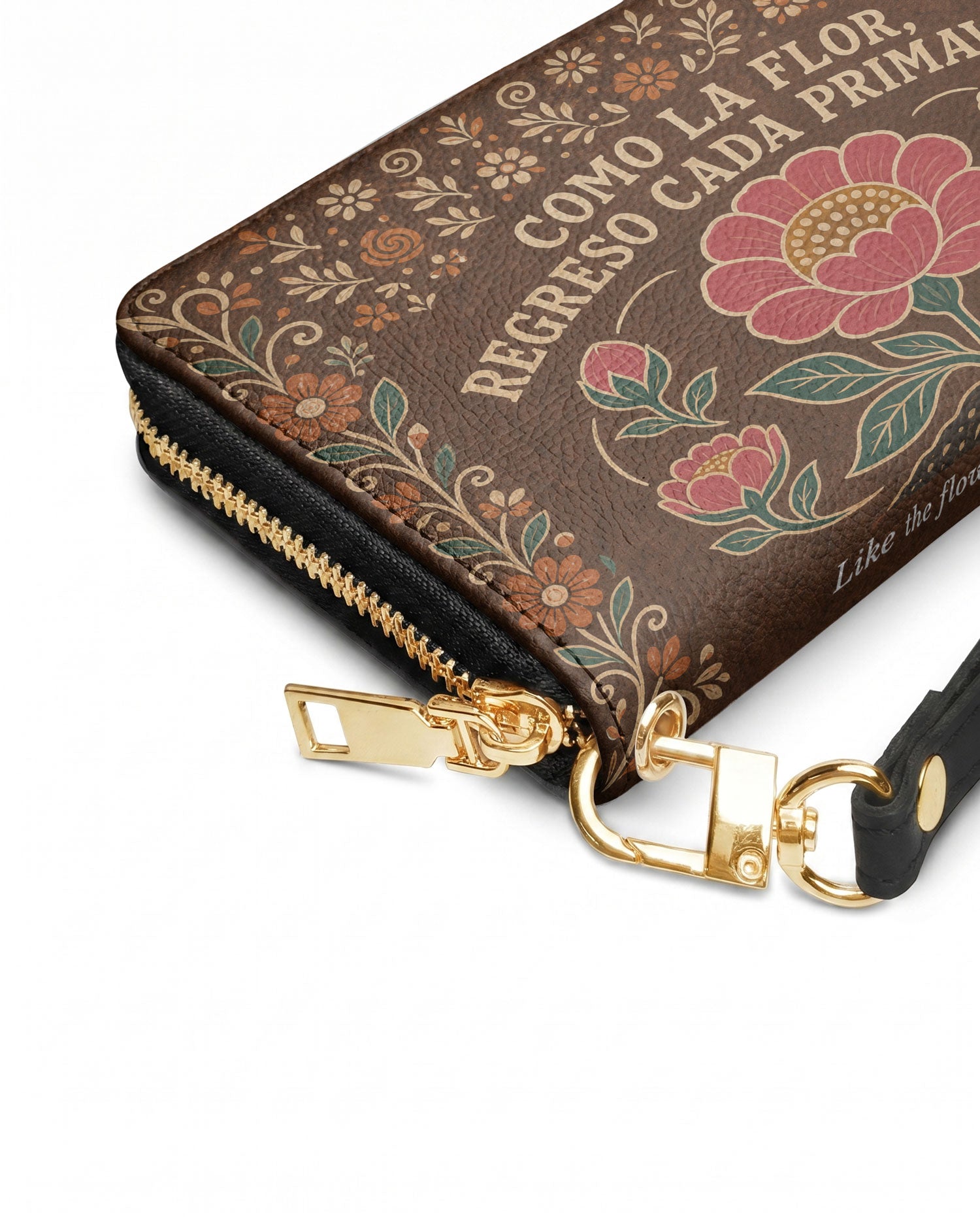 "Como la flor, regreso cada primavera" ver.4 Long Wallet - side view | Paleta Bags