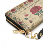 "Se amó hasta florecer" ver.5 Long Wallet - side view | Paleta Bags