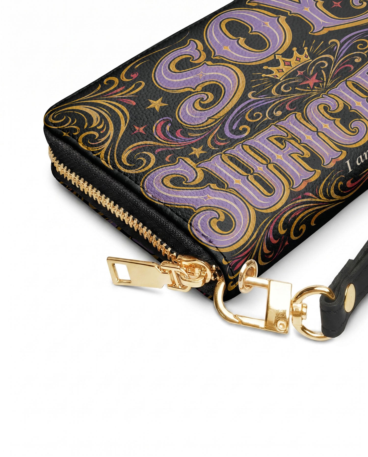 "Soy suficiente, tal y como soy" ver.2 Long Wallet - side view | Paleta Bags