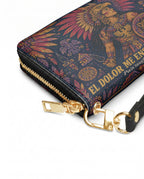 "El dolor me enseñó a ser fuerte" ver.1 Long Wallet - side view | Paleta Bags
