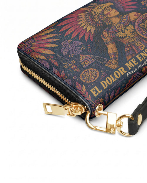 "El dolor me enseñó a ser fuerte" ver.1 Long Wallet - side view | Paleta Bags