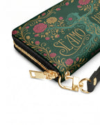 "Se amó hasta florecer" ver.3 Long Wallet - side view | Paleta Bags