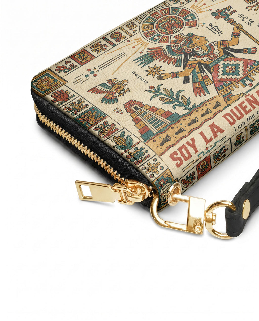 "Soy la dueña de mi destino" ver.3 Long Wallet - side view | Paleta Bags