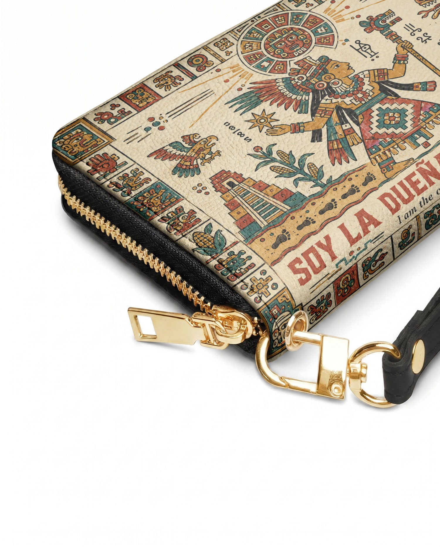 "Soy la dueña de mi destino" ver.3 Long Wallet - side view | Paleta Bags