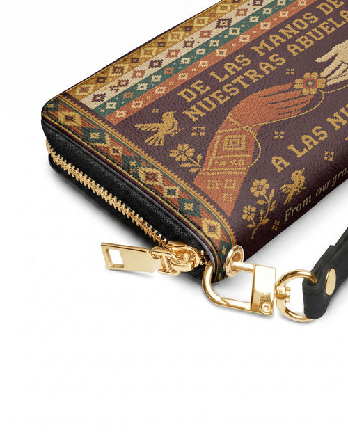 "De las manos de nuestras abuelas a las nuestras" ver.3 Long Wallet - side view | Paleta Bags