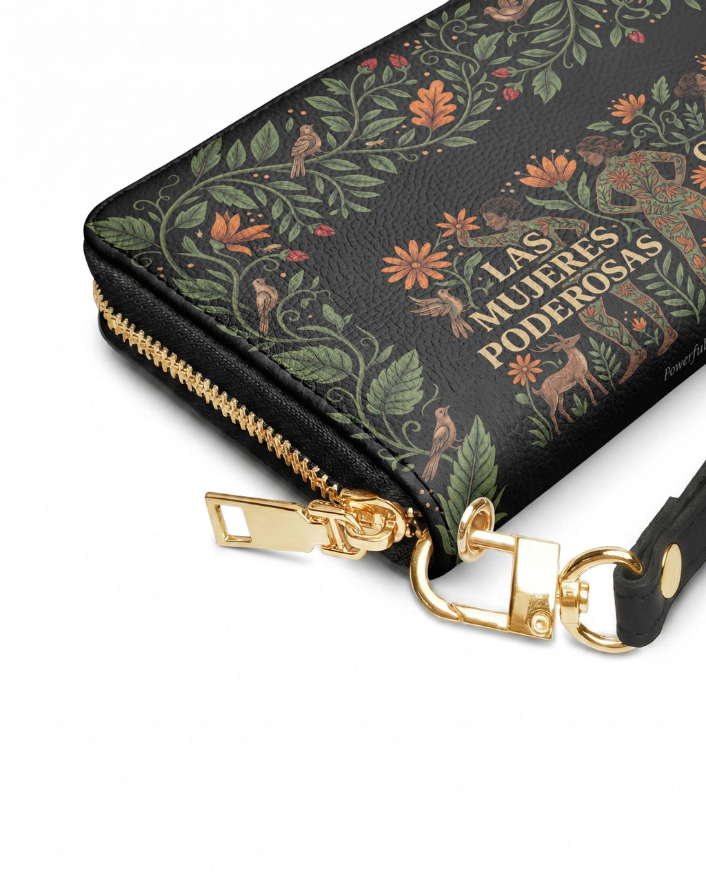 "Las mujeres poderosas crecen en jardines salvajes" ver.2 Long Wallet - side view | Paleta Bags