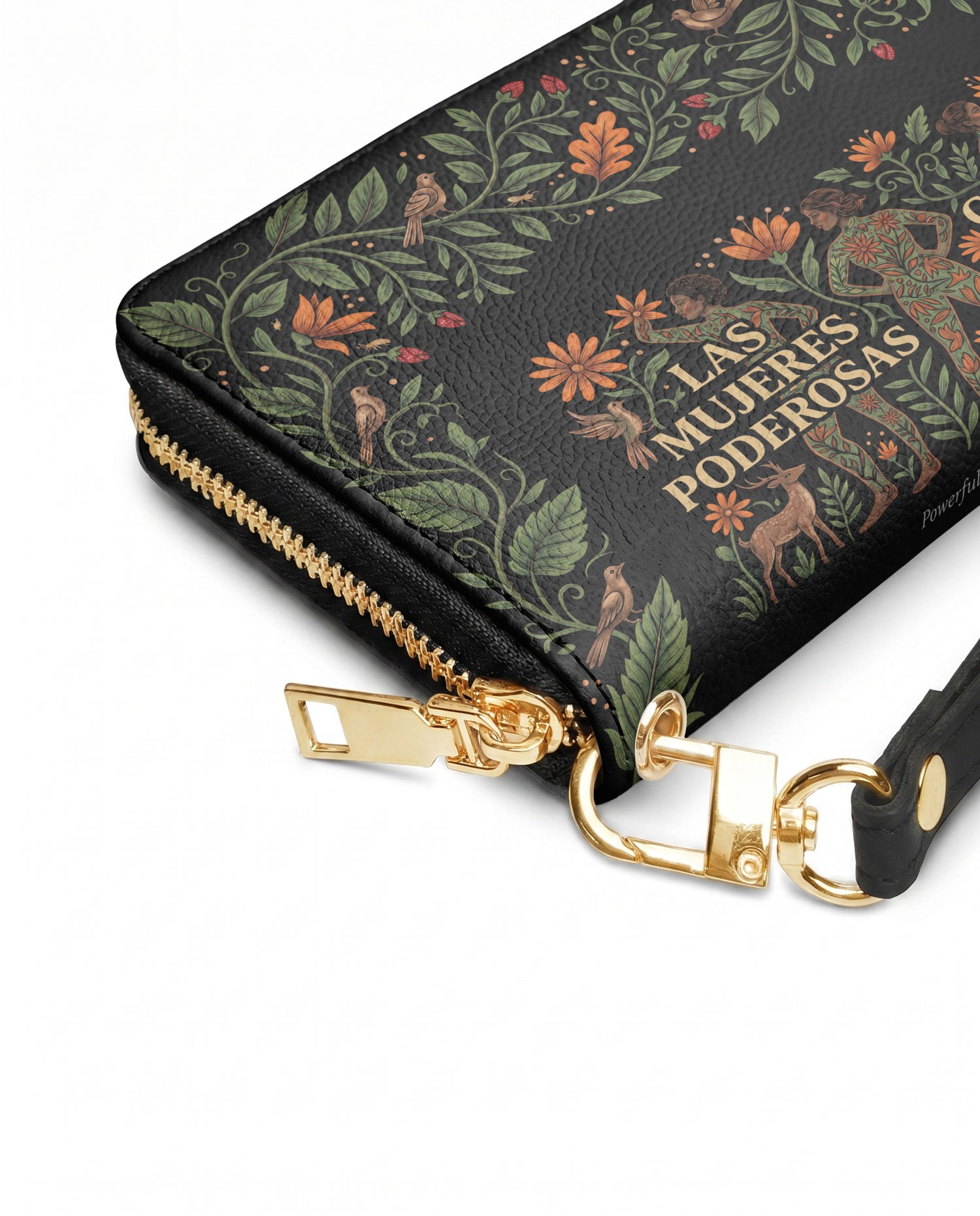 "Las mujeres poderosas crecen en jardines salvajes" ver.2 Long Wallet - side view | Paleta Bags