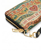 "Otomi Wild Embroidery" ver.1 Long Wallet - side view | Paleta Bags