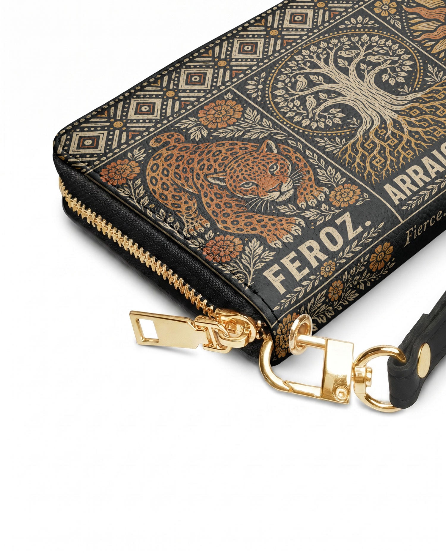 "Feroz. Arraigada. Radiante" ver.4 Long Wallet - side view | Paleta Bags