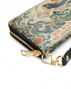 "Soy agua fluyo, me adapto, persisto" ver.4 Long Wallet - side view | Paleta Bags