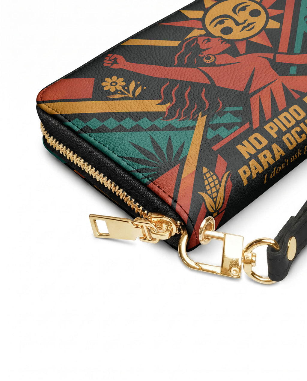 "No pido permiso para ocupar espacio" ver.1 Long Wallet - side view | Paleta Bags