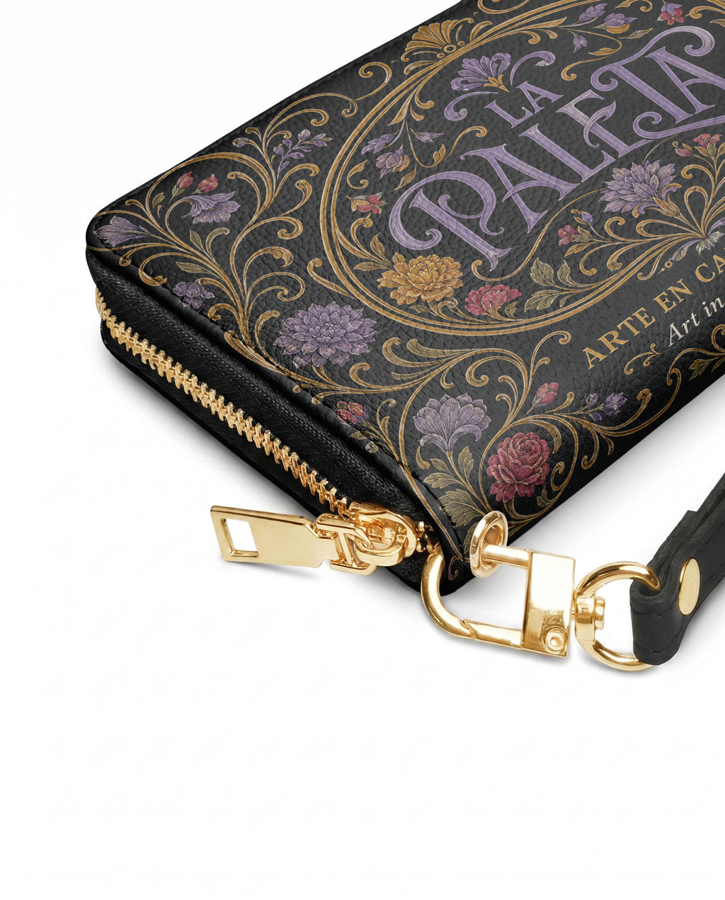 "La Paleta — Arte en cada costura" ver.1 Long Wallet - side view | Paleta Bags