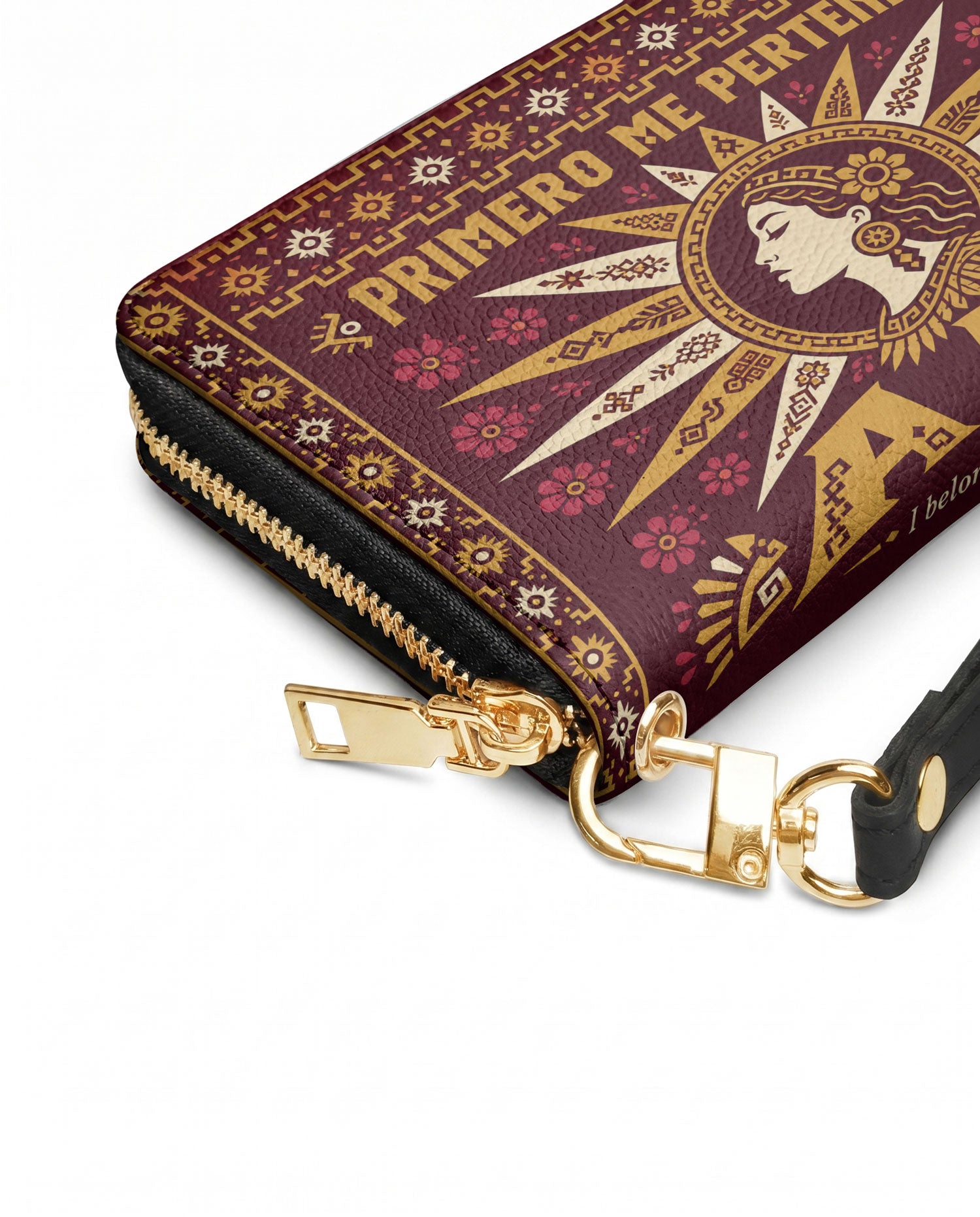 "Primero me pertenezco a mí" ver.5 Long Wallet - side view | Paleta Bags
