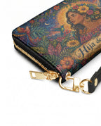 "Soy hija de la tierra" ver.4 Long Wallet - side view | Paleta Bags