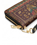 "Resiliente como las mujeres que me precedieron" ver.3 Long Wallet - side view | Paleta Bags