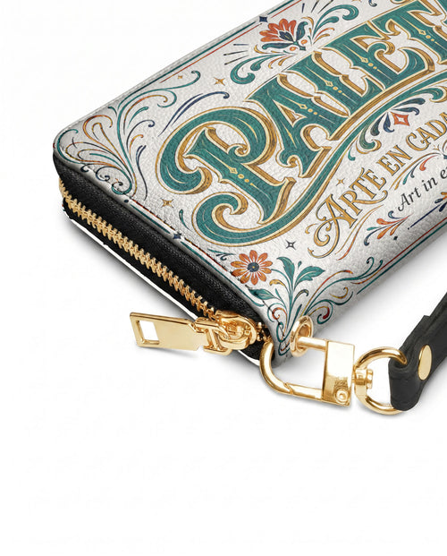 "La Paleta — Arte en cada costura" ver.2 Long Wallet - side view | Paleta Bags