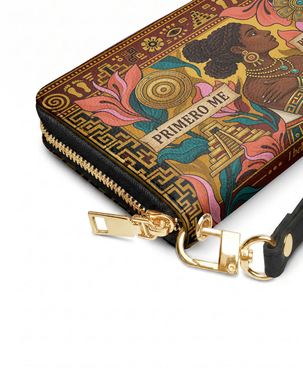 "Primero me pertenezco a mí" ver.6 Long Wallet - side view | Paleta Bags