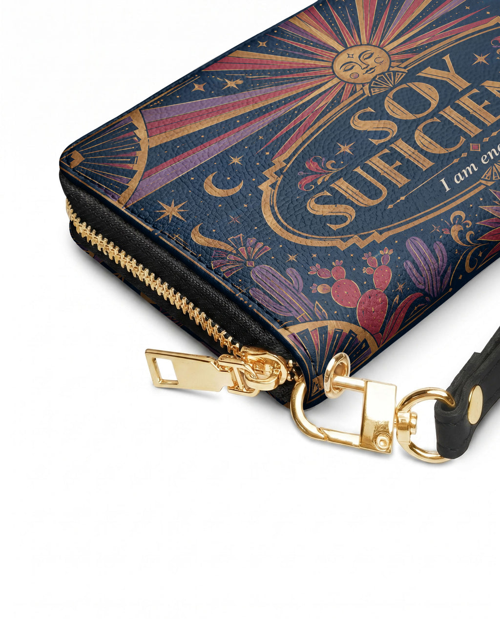 "Soy suficiente, tal y como soy" ver.3 Long Wallet - side view | Paleta Bags