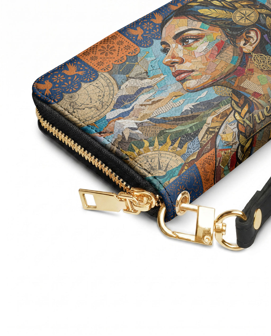 "Vuelo Alto" ver.4 Long Wallet - side view | Paleta Bags