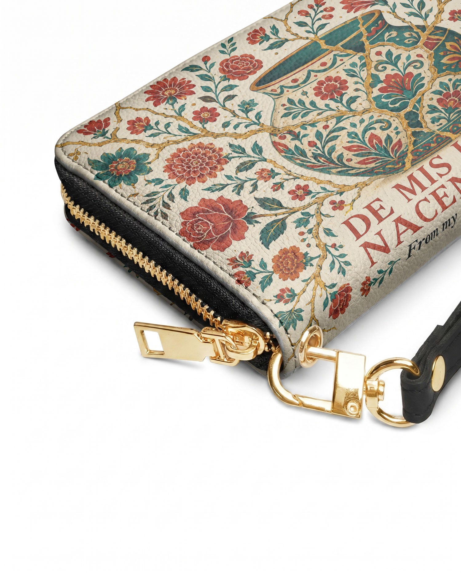 "De mis heridas nacen flores" ver.2 Long Wallet - side view | Paleta Bags