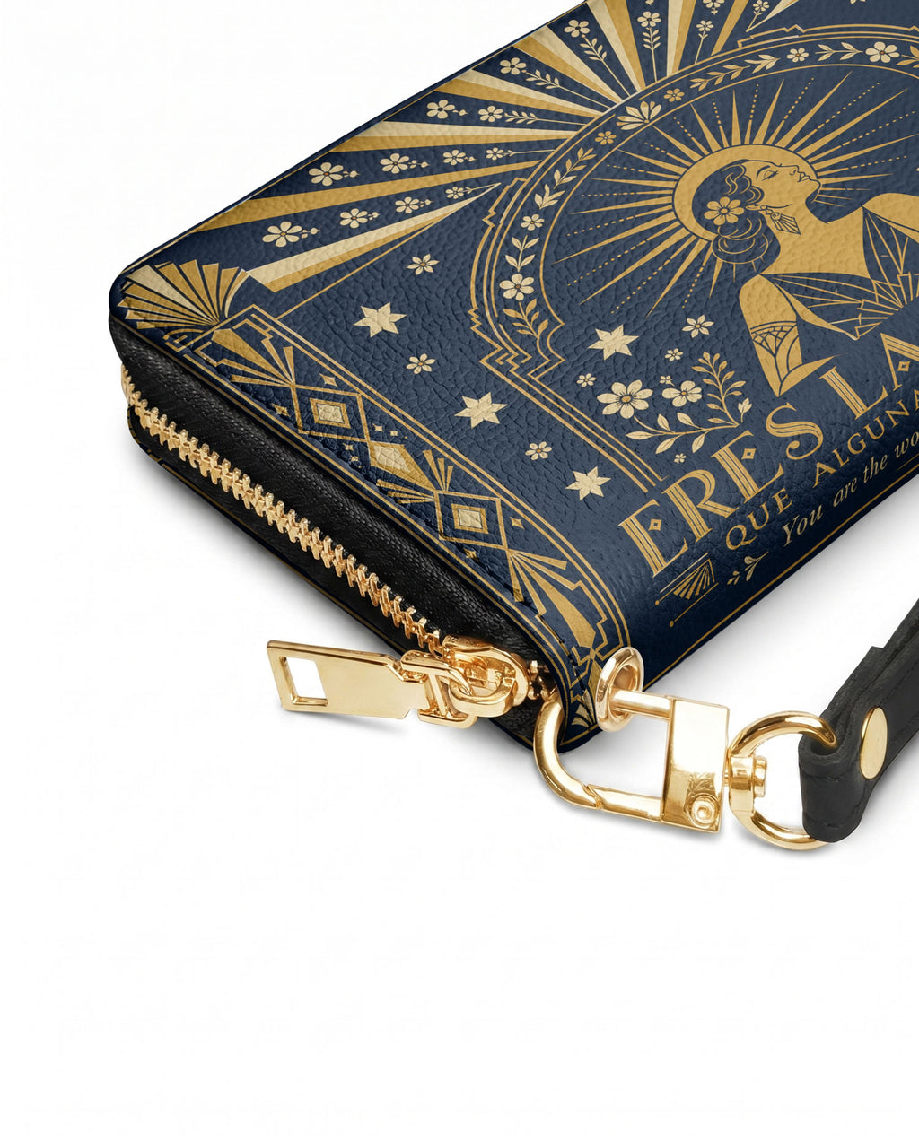 "Eres la mujer que alguna vez soñaste ser" ver.7 Long Wallet - side view | Paleta Bags