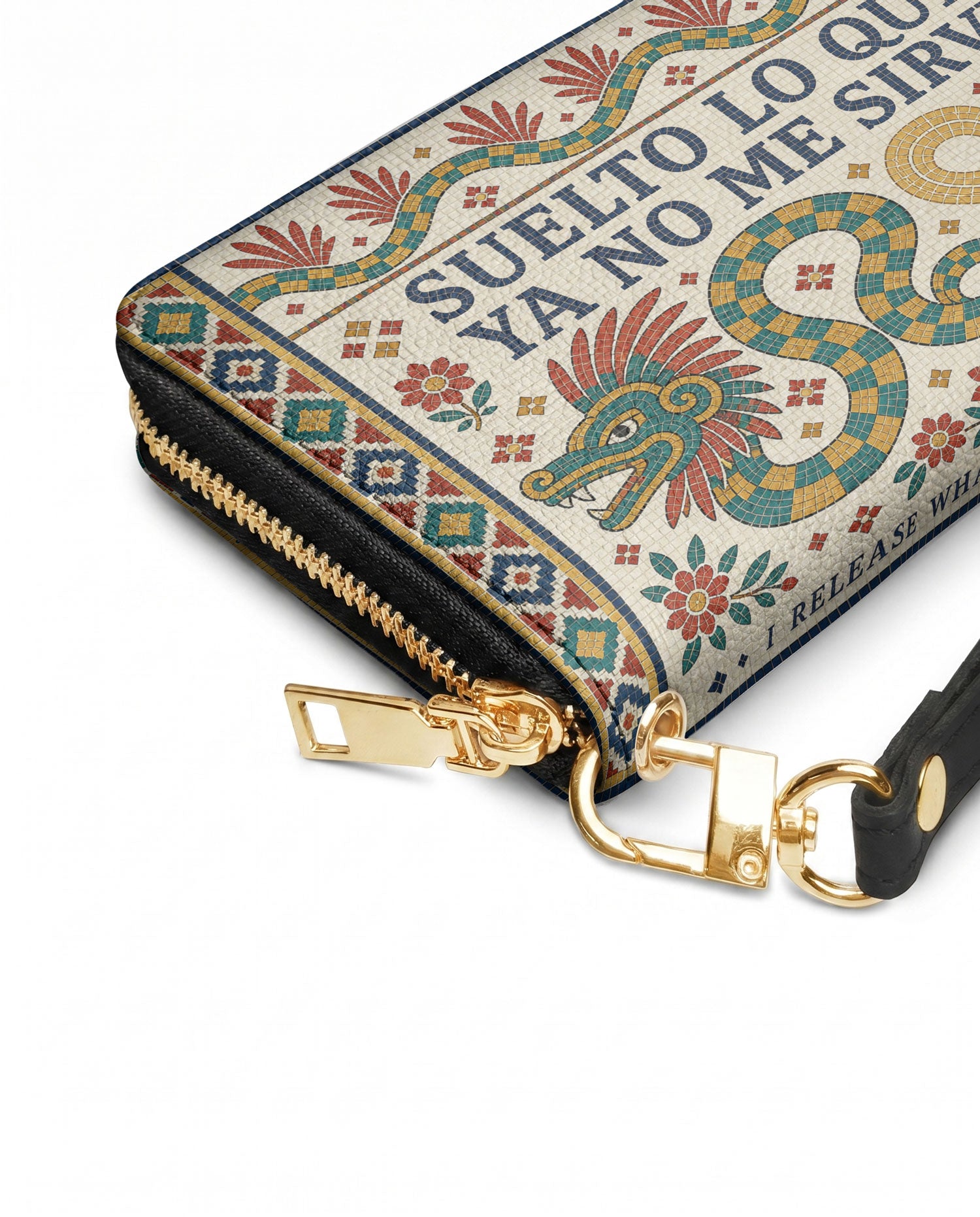 "Suelto lo que ya no me sirve" ver.1 Long Wallet - side view | Paleta Bags